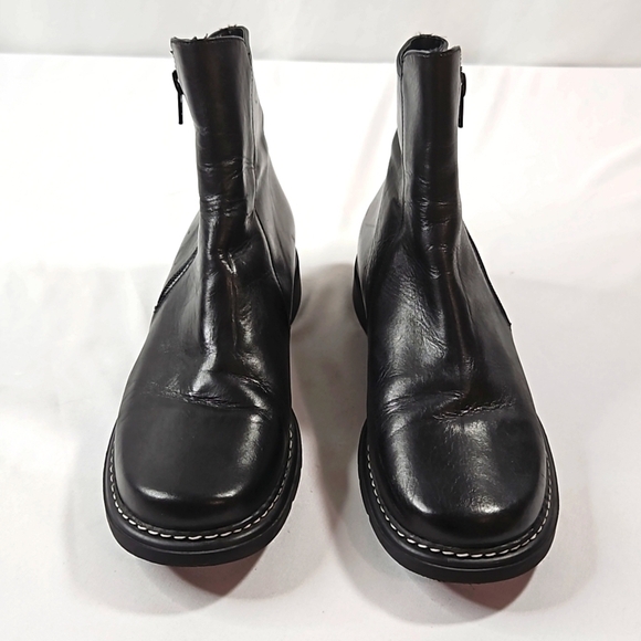 Kenneth Cole Reaction Black Leather Mens Boots Size 38 /6.5 - Picture 2 of 9